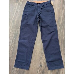 Duluth Trading Mens Fire Hose Relaxed Fit 5 Pocket Pants 58412 NVY